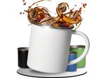 Tazza In Acciaio Inox "Adventura"" - Capacità 340 Ml - Robusta Tazza Da Campeggio - Tazza Infrangibile Con Bordo Arrotondato Per Bere - Tazza Per Attività All'aperto E Al Chiuso Bianca"