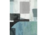 Cartissi - Stampa Su Tela "Blue Shapes"" PM6944 (80 Cm X 60 Cm) (Blu/Nero/Grigio)"
