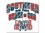 Lynyrd Skynyrd - Magnete Da Frigo "Southern By The Grace Of God"" RO7912 (Taglia Unica) (Bianco/Blu/Rosso)"