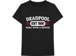 Deadpool - Maglietta "Merc With A Mouth"" Per Bambini/Ragazzi Unisex RO8021 (Xxl) (Schwarz)"