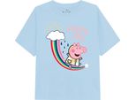 Peppa Pig - Maglietta Per Bambina TV2506 (116) (Azzurro)