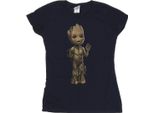Marvel - Maglietta "I Am Groot"" Da Donna BI30512 (Xl) (Blu Navy)"