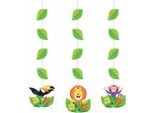 Creative Party - Ritaglio - Decorazione Da Appendere "Jungle Safari"" 3-Pack - Foil SG28071 (Taglia Unica) (Colorato)"