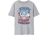 Sonic The Hedgehog - T-Shirt Da Uomo A Maniche Corte NS7534 (Xxl) (Grigio Screziato)