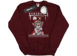 Tom And Jerry - Felpa "Christmas Fair Isle"" Per Donna BI11784 (S) (Burgunderrot)"