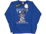 Tom And Jerry - Felpa "Christmas Fair Isle"" Da Donna BI11784 (L) (Blu Royal)"