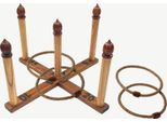 Gioco Del Lancio Degli Anelli Uber - Quoit - In Un Sacchetto Ordinato - Legno Duro Dell'india - Anelli Di Corda