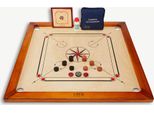 Ubergames - Gioco Del Karrom - Carrom - Kikar In Legno Duro - Con Tavolo Pieghevole ®️Designed In Uk - India