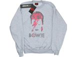 David Bowie - Felpa "Aladdin Sane"" Per Uomo BI19086 (S) (Grigio)"