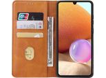 Smartphonica Samsung Galaxy A32 4G Custodia In Ecopelle Con Chiusura Magnetica E Porta Carte A Libro - Marrone