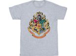 Harry Potter - Maglietta "Hogwarts"" Per Ragazzi BI20633 (152-158) (Grau)"