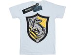 Harry Potter - Maglietta "Hufflepuff"" Per Ragazze BI21305 (128) (Bianco)"