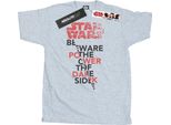 Star Wars - Maglietta "Gli Ultimi Jedi - Il Potere Del Lato Oscuro"" Per Uomo BI46943 (S) (Grigio)"