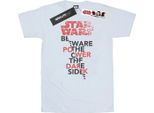 Star Wars - Maglietta "Gli Ultimi Jedi - Il Potere Del Lato Oscuro"" Per Uomo BI46943 (M) (Bianco)"
