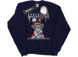 Tom And Jerry - Felpa "Christmas Fair Isle"" Per Bambini BI47003 (S) (Marineblau)"