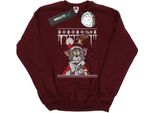 Tom And Jerry - Felpa "Christmas Fair Isle"" Per Bambini BI47003 (S) (Burgunderrot)"