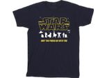 Star Wars - Maglietta "Force"" Per Ragazzi BI36170 (104) (Blu Navy)"