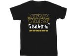 Star Wars - Maglietta "Force"" Per Ragazzi BI36170 (116) (Nero)"