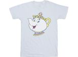 Disney - Maglietta "La Bella E La Bestia Mrs Potts"" Per Donna BI14322 (S) (Bianco)"