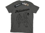 Star Wars - Maglietta "The Mandalorian Hunter"" Da Uomo BI47201 (M) (Charcoal)"
