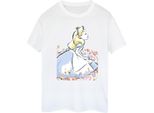 Disney - Maglietta "Alice Nel Paese Delle Meraviglie"" Da Donna BI8948 (M) (Bianco)"