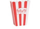 Creative Party - Strisce A Contrasto - Porta Popcorn, Confezione Da 8 Pezzi Di Carta SG31350 (Taglia Unica) (Rosso/Bianco)