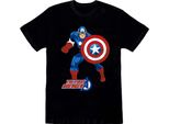 Marvel - Maglietta "Il Primo Vendicatore"" Per Ragazzi BI2539 (116) (Nero)"