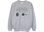 Star Wars - Felpa Per Ragazzi BI50511 (104) (Grigio)
