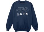 Star Wars - Felpa Per Ragazzi BI50511 (104) (Blu Navy)