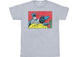 Dc Comics - Maglietta "Batman Robin Slap"" Da Uomo BI31669 (3XL) (Grigio)"