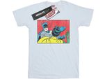 Dc Comics - Maglietta "Batman Robin Slap"" Da Uomo BI31669 (S) (Bianco)"