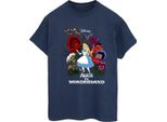 Disney - Maglietta "Alice Nel Paese Delle Meraviglie"" Da Donna BI8746 (S) (Blu Navy)"