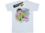 Dc Comics - Maglietta "Teen Titans Go Knock Knock"" Per Ragazzi BI51489 (128) (Bianco)"