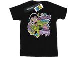 Dc Comics - Maglietta "Teen Titans Go Knock Knock"" Per Ragazzi BI51489 (128) (Nero)"