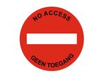 Cartello Per Porta In Alluminio Combicraft 'No Access' Ø75Mm Con Nastro Adesivo