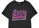 Barbie - Top Corto Lavaggio Acido Per Donna NS7604 (M) (Grigio)
