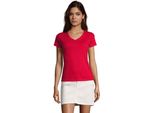 Sols - T-Shirt "Imperial"" Con Scollo A V Da Donna PC5447 (M) (Rosso)"
