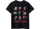 Sonic The Hedgehog - Maglietta "Game Over"" Per Ragazzi NS7613 (116) (Nero)"
