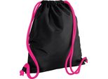 Bagbase - Borsa Da Ginnastica "Icon"" PC5456 (Taglia Unica) (Nero/Fucsia)"
