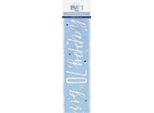 Unique Party - Prismatic - Bandiera, Lamina, 70° SG28407 (Taglia Unica) (Blu/Argento)