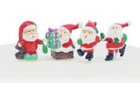 Anniversary House - Decorazione Per Torte, Simpatico Babbo Natale 4-Pack SG27549 (Taglia Unica) (Rosso/Verde/Bianco)