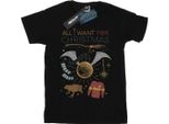 Harry Potter - Maglietta "All I Want For"" Per Ragazze BI21365 (116) (Nero)"