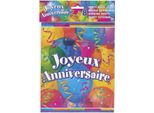 Palloncini "Joyeux Anniversaire"" Sacchetti Per Feste 8 Pezzi SG29178 (Taglia Unica) (Multicolore)"