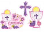 Amscan - Glitter - Decorazione Per Feste, Prima Comunione 10 Pezzi SG28731 (Taglia Unica) (Rosa/Viola)