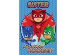 Pj Masks - Figure - Biglietto Di Compleanno "Sorella"" - Cartone SG28429 (Taglia Unica) (Blu/Rosso/Verde)"