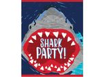 Unique Party - Sacchetti Festa Squalo Confezione Da 8 SG29805 (Taglia Unica) (Blu/Grigio/Rosso)