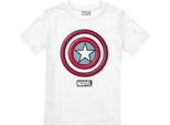 Capitan America - Maglietta "Ziptone"" Per Bambini TV2695 (128) (Bianco)"