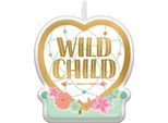 Amscan - Boho - Candela "Bambino Selvaggio"", Compleanno - Cera SG29712 (Taglia Unica) (Multicolore)"