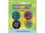 Unique Party - Mini Yo-Yo In Plastica 4 Pezzi SG31466 (Taglia Unica) (Colorato)