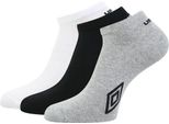 Umbro - Calzini Da Ginnastica Per Uomo/Donna Unisex (Confezione Da 3) UO1987 (39,5 Eu - 45,5 Eu) (Bianco/Nero/Grigio)